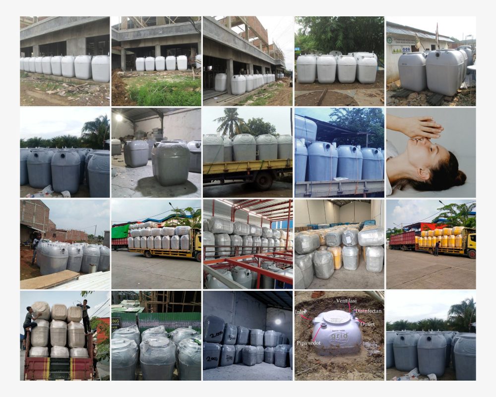 tangki air, bioseptic tank, toilet portable, atap fiberglass, ipal